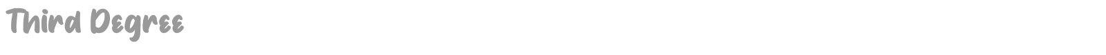 Third Degree font preview